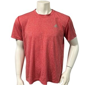 Adidas Men’s Athletic T-Shirt Red Logo Climate Short Sleeve L